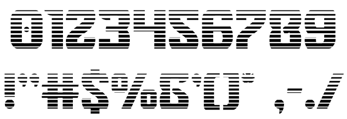 Federal Blue Gradient Font OTHER CHARS