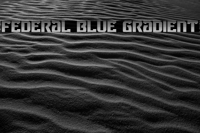 Federal Blue Gradient Font examples