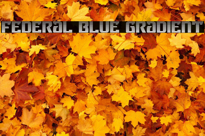 Federal Blue Gradient Font examples