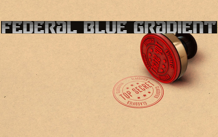 Federal Blue Gradient Font examples