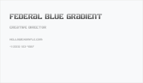 Federal Blue Gradient Business Card
