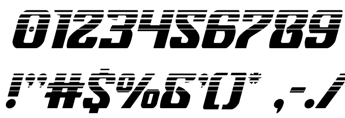 Federal Blue Halftone Italic Font OTHER CHARS
