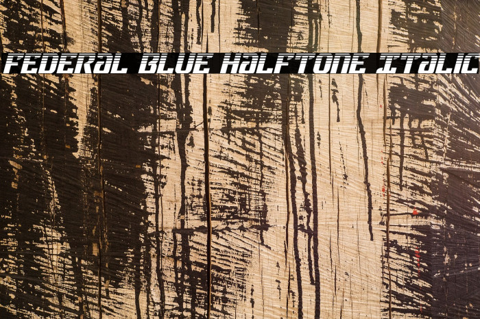 Federal Blue Halftone Italic Font examples