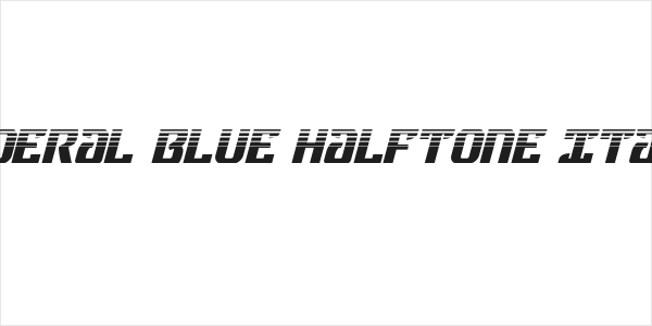 Federal Blue Halftone Italic Logo