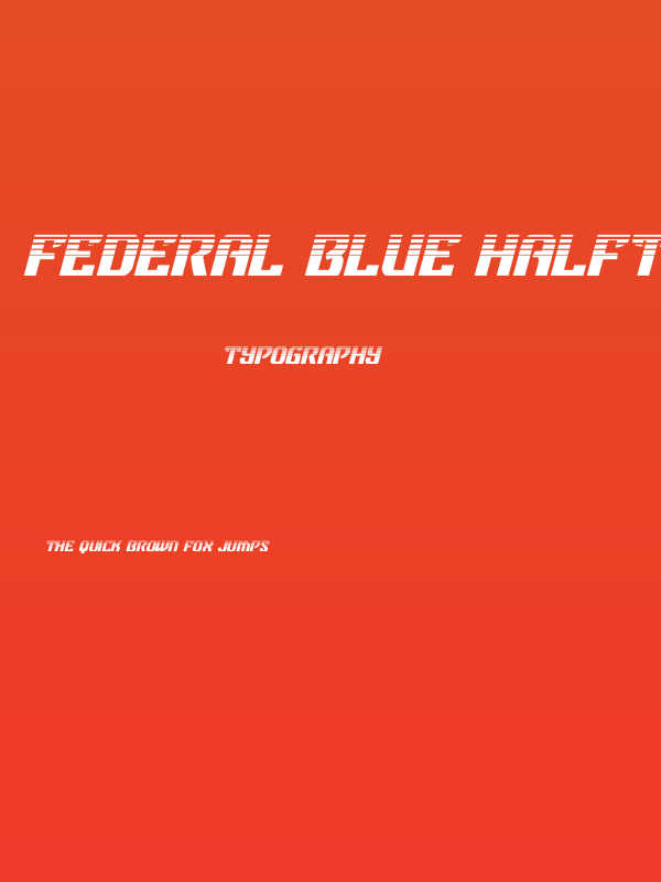Federal Blue Halftone Italic Poster
