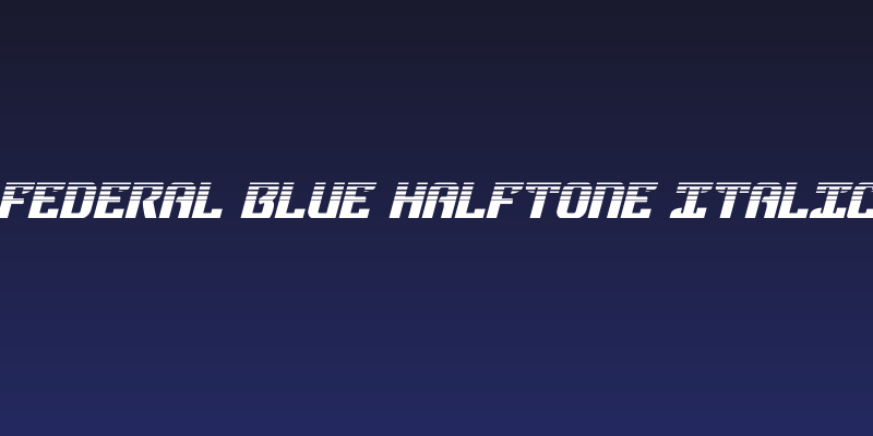 Federal Blue Halftone Italic Social Header