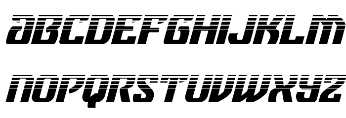 Federal Blue Halftone Italic Font LOWERCASE