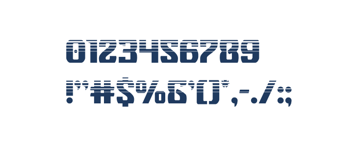 Federal Blue Halftone Other Characters