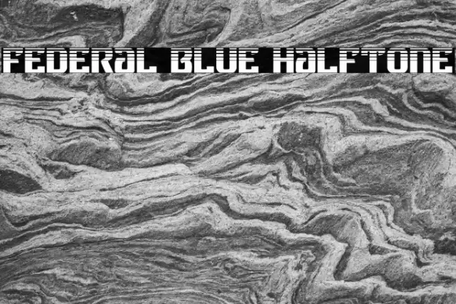 Federal Blue Halftone Font examples