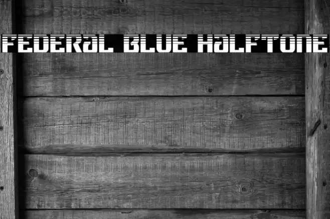 Federal Blue Halftone Font examples