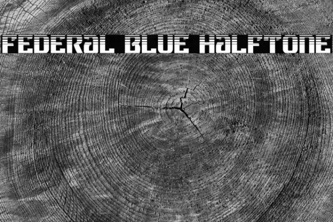Federal Blue Halftone Font examples