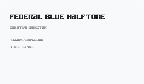 Federal Blue Halftone Business Card