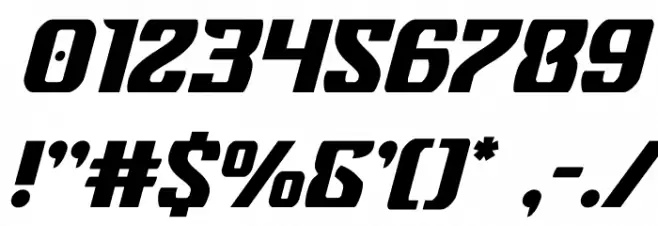 Federal Blue Italic Font OTHER CHARS