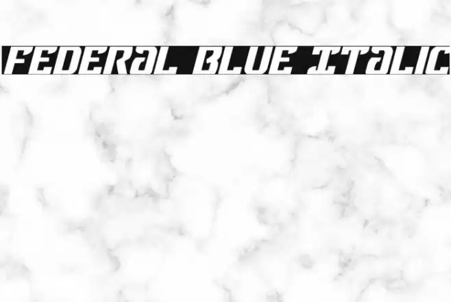Federal Blue Italic Font examples