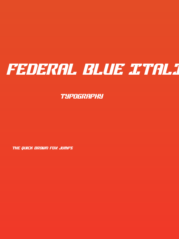Federal Blue Italic Poster