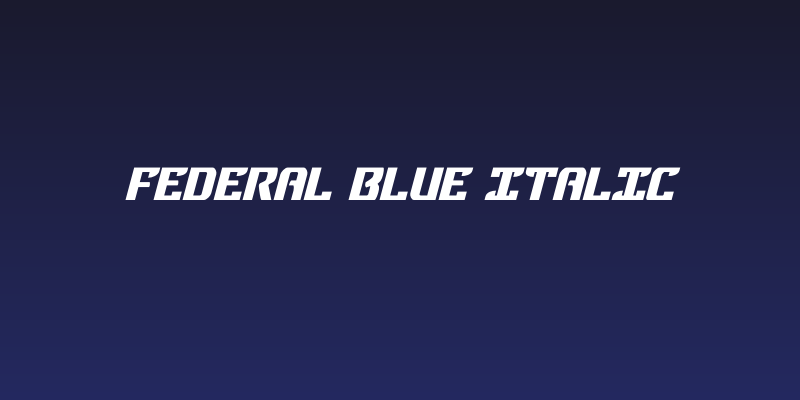 Federal Blue Italic Social Header