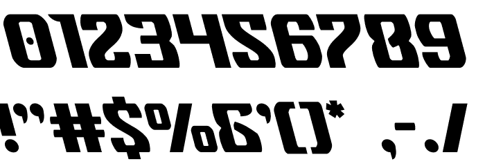 Federal Blue Leftalic Font OTHER CHARS