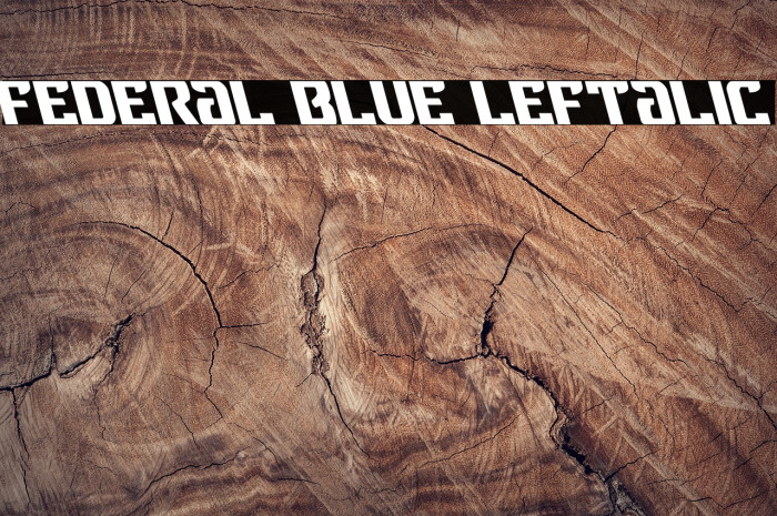 Federal Blue Leftalic Font examples
