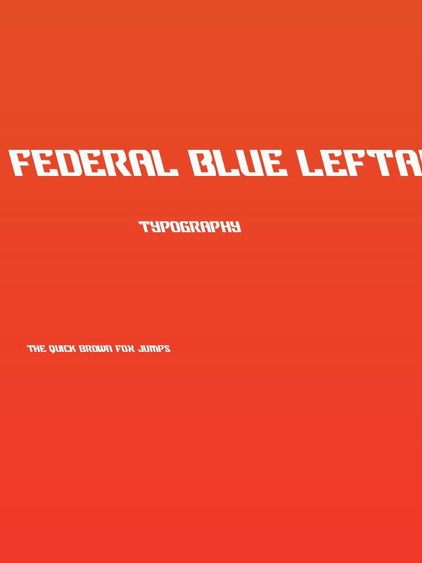 Federal Blue Leftalic Poster