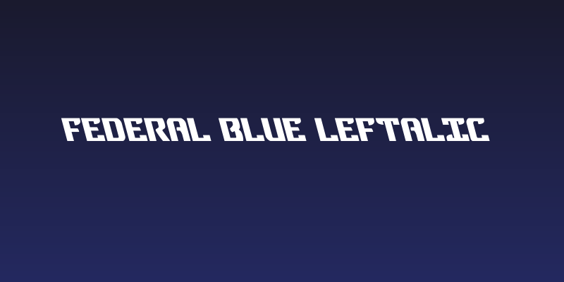 Federal Blue Leftalic Social Header