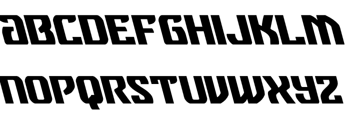 Federal Blue Leftalic Font LOWERCASE