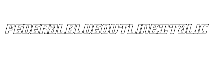 Federal Blue Outline Italic  नि: शुल्क फ़ॉन्ट्स डाउनलोड
