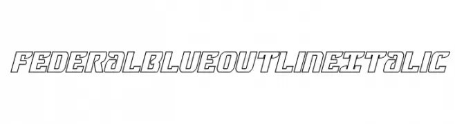 Federal Blue Outline Italic  Скачать бесплатные шрифты
