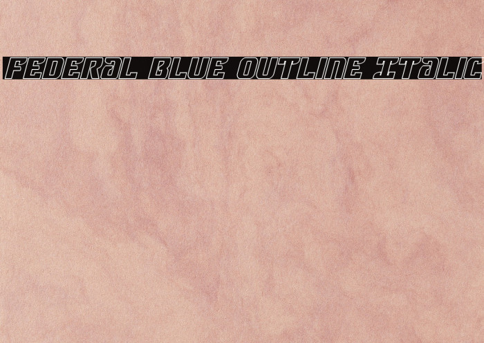 Federal Blue Outline Italic Example 2