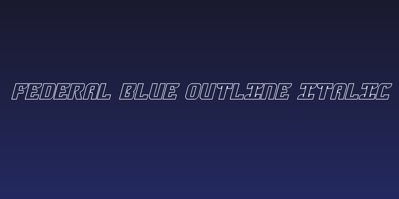 Federal Blue Outline Italic Social Header