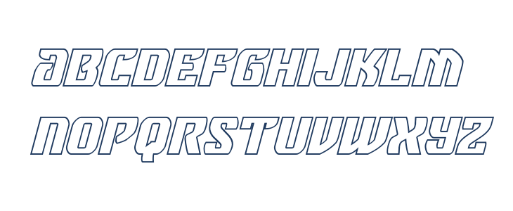 Federal Blue Outline Italic Lowercase