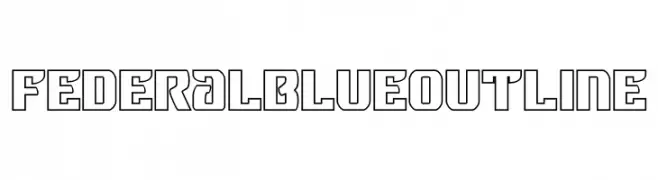 Federal Blue Outline  Скачать бесплатные шрифты