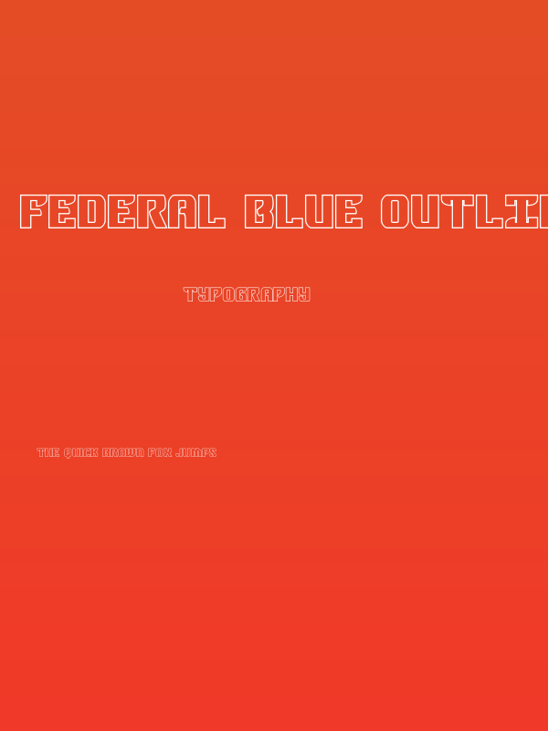 Federal Blue Outline Poster