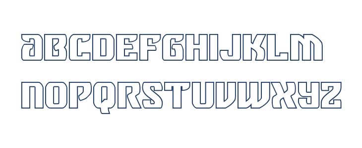 Federal Blue Outline Lowercase