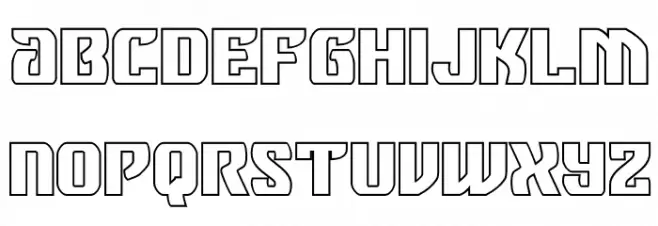 Federal Blue Outline फ़ॉन्ट लोअरकेस