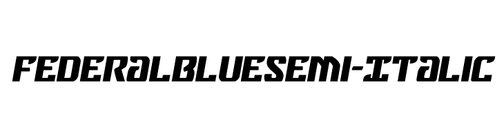 Federal Blue Semi-Italic  Frei Schriftart Herunterladen