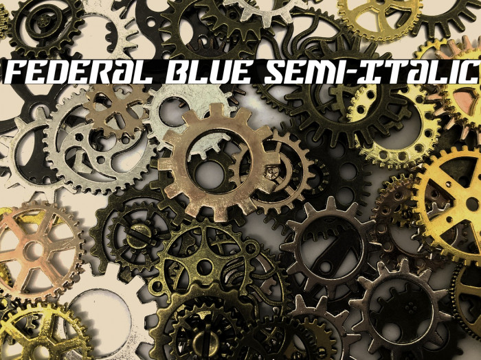 Federal Blue Semi-Italic Example 2