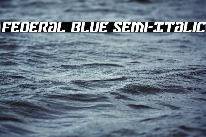 Federal Blue Semi-Italic Example 3