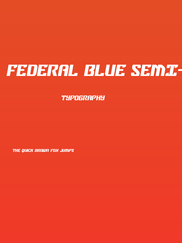Federal Blue Semi-Italic Poster