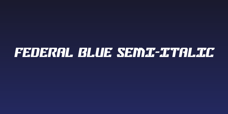 Federal Blue Semi-Italic Social Header