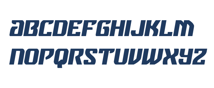 Federal Blue Semi-Italic Lowercase