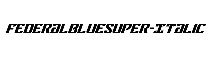 Federal Blue Super-Italic  免费字体下载
