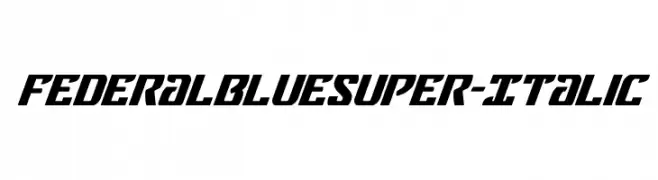 Federal Blue Super-Italic  Fuentes Gratis Descargar