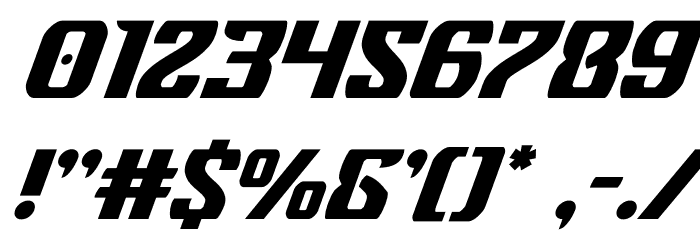Federal Blue Super-Italic Font OTHER CHARS