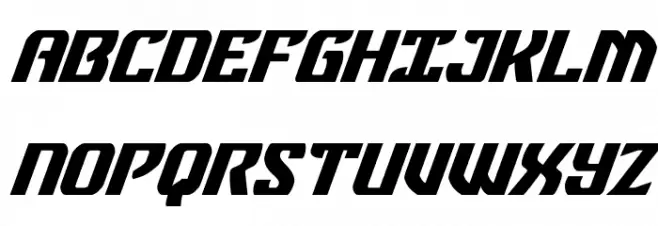 Federal Blue Super-Italic Schriftart Groß