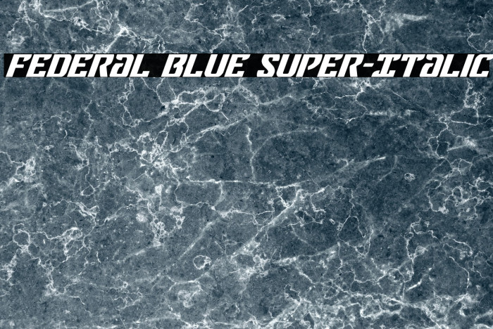 Federal Blue Super-Italic Font examples