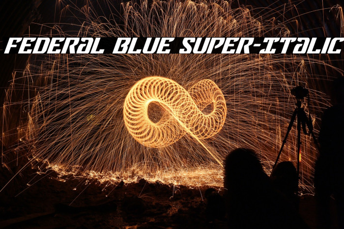 Federal Blue Super-Italic Font examples