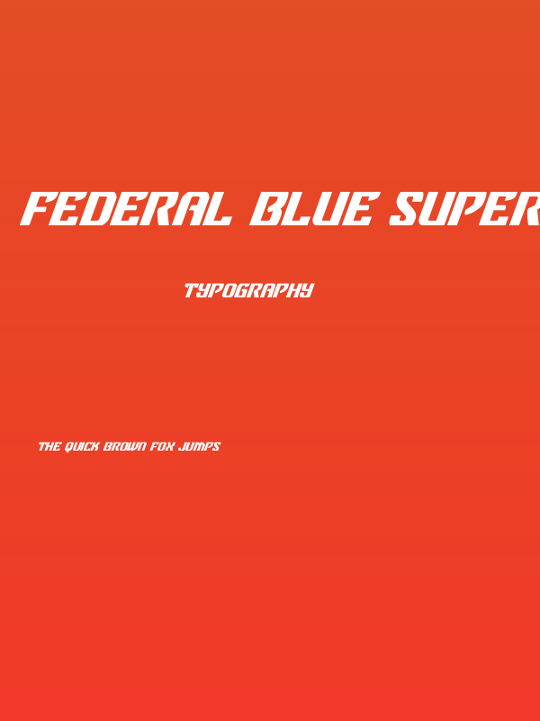 Federal Blue Super-Italic Poster