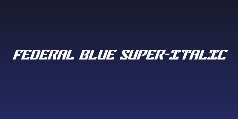 Federal Blue Super-Italic Social Header