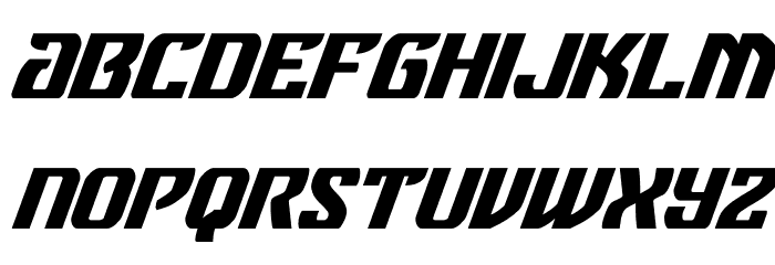 Federal Blue Super-Italic Font LOWERCASE