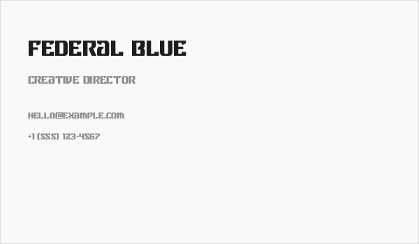 Federal Blue Business Card